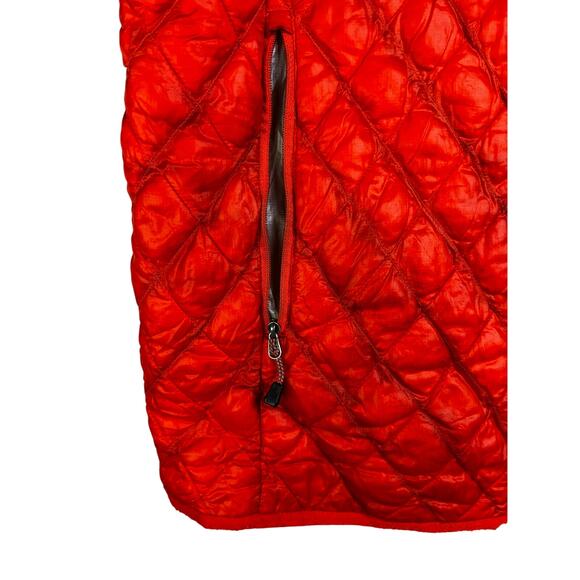 The North Face Thermoball Vest Womens M Blaze Orange Puffer Zip Pocket Outdoorsy - Picture 6 of 10